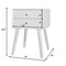 Costway End Table W/Drawers and Storage Wooden Mid-Century Accent Side Table Multipurpose for Bedroom, Living Room Home Furniture Nightstand